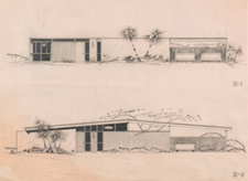 Architectural drawing of the Racquet Club Estates / Krisel