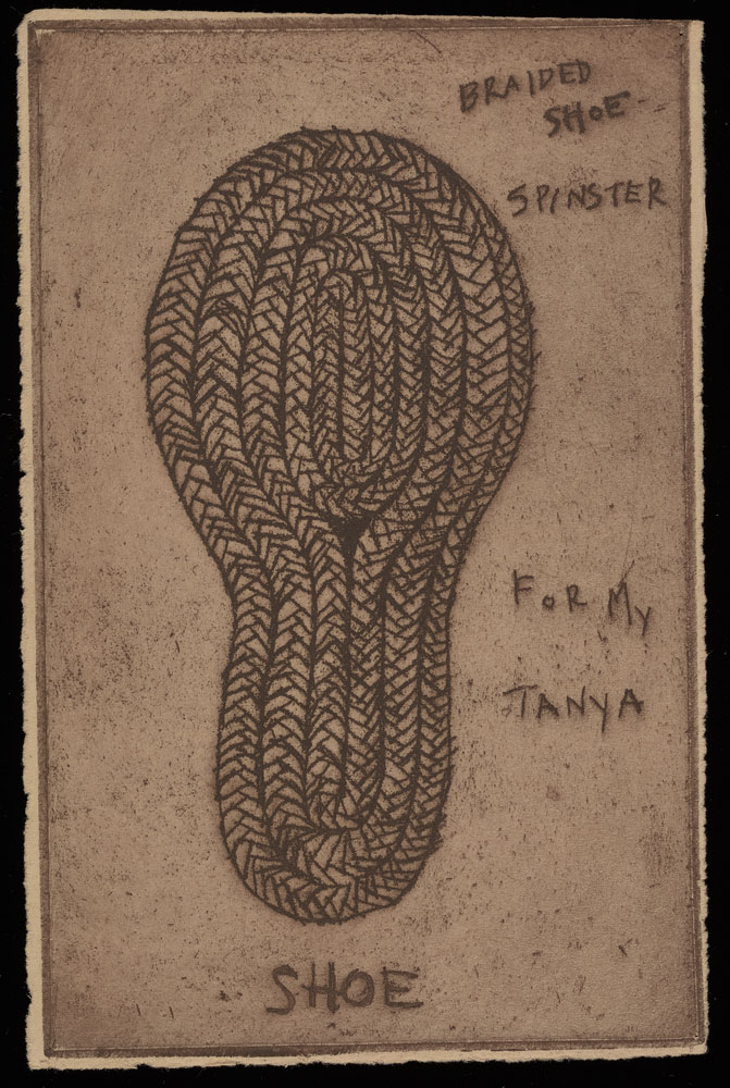sketch of braided shoe sole / Hammond