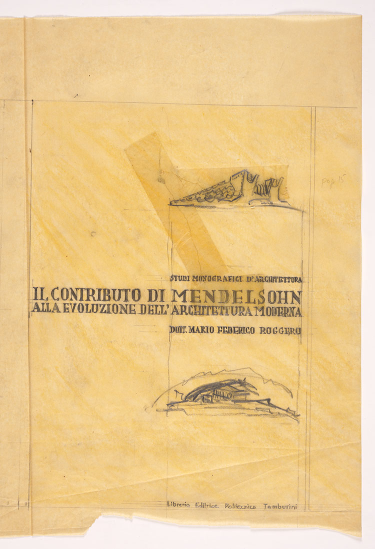 Mendelsohn's title page for Il Contributo Di Mendelsohn Alla Evoluzione Dell'architettura Moderna