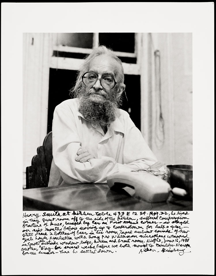 Harry Smith at Allen Ginsberg's kitchen table  / Ginsberg