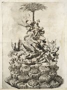 Giovannini/Table sculpture made from sugar designed for a banquet given in Bologna in 1693