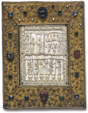 Book-shaped reliquary and ivory plaque from the Guelph treasure