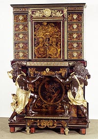 The Getty cabinet before the initial restoration