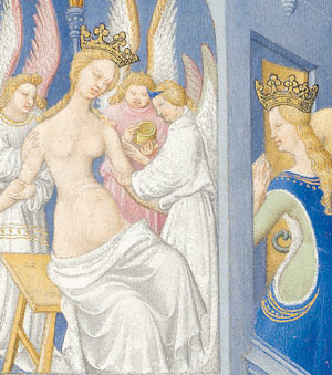 Saint Catherine Tended by Angels / Limbourg Brothers