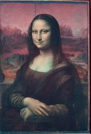 Infrared image of Leonardo's Mona Lisa