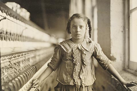 Cotton-Mill Worker, North Carolina, 1908, Lewis Wickes Hine, gelatin silver print.
