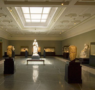 Getty Villa gallery with skylight
