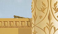 Getty Villa Outer Peristyle wall painting detail