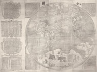 Complete map of the world (Kunyu quantu), detail / after Verbiest