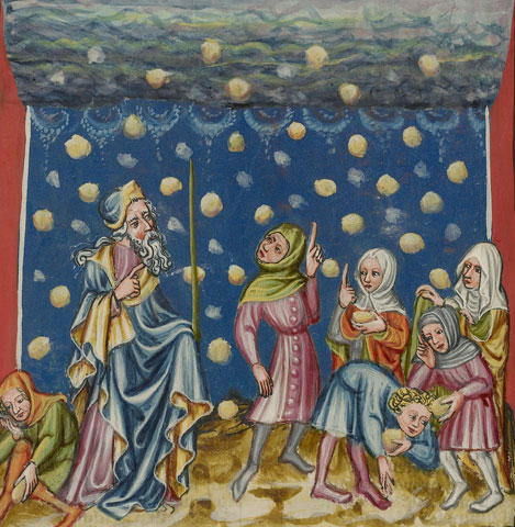 The Israelites Collecting Manna from Heaven, from World Chronicle