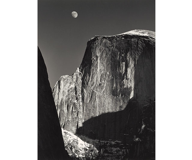 Moon and Half Dome, Yosemite Valley, California
