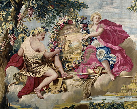 Grand Antique French Tapestry by Gobelins of Paris
