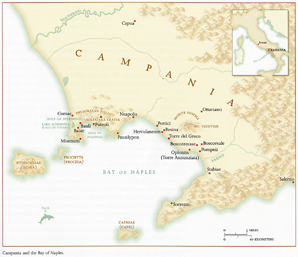 Map of the Bay of Naples