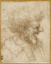 Caricature of Man with Bushy Hair / da Vinci