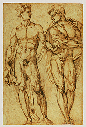 Study of Two Men (after conservation) / Bandinelli