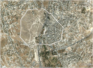 satellite image of ancient city of Gerasa