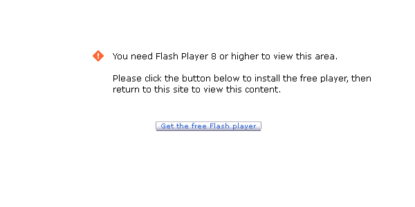 Please upgrade your Flash player to version 8 or higher