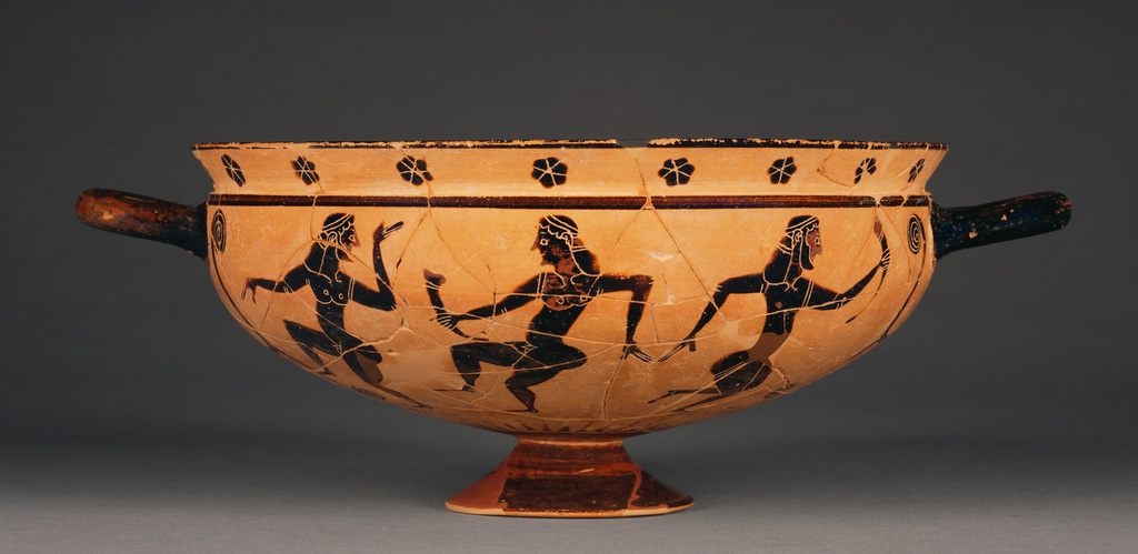 Attic Black-Figure Komast Cup (Getty Museum)