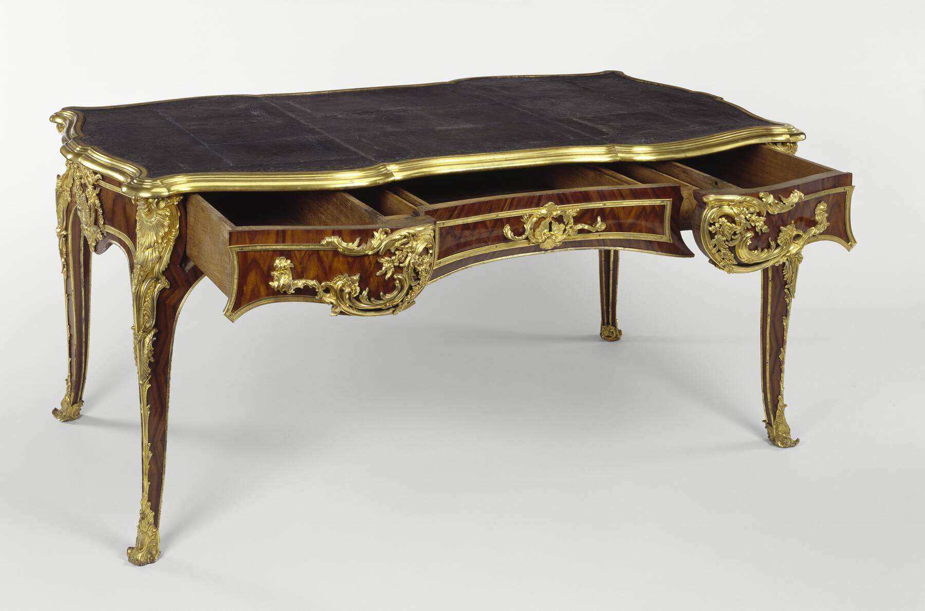 Writing table (bureau plat) | French Rococo Ébénisterie in the J. Paul  Getty Museum