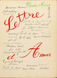 Lettre d'amour /Rahon and Moro
