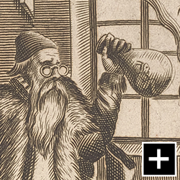 The Doctor of Fools (detail), Theodor de Bry, 1657