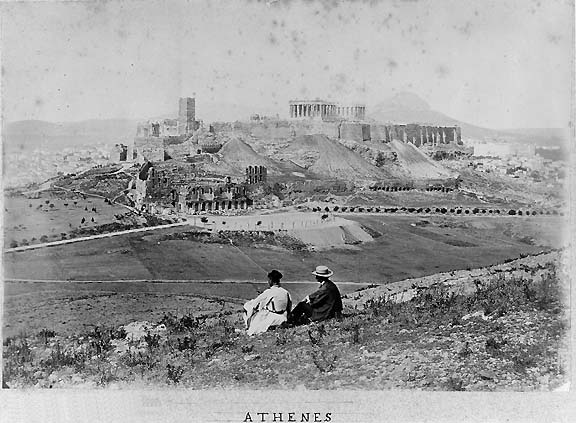 Anonymous/View of the Athenian Acropolis from Philopappos Hill 