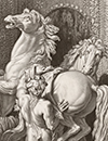 detail of horse sculpture