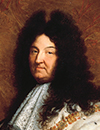 detail of Louis XIV portrait