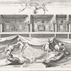 Print of the Interior of the Palazzo Cervelli in Ferrara / Bolzoni 