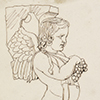 Detail of cupid in acanthus / Montagny