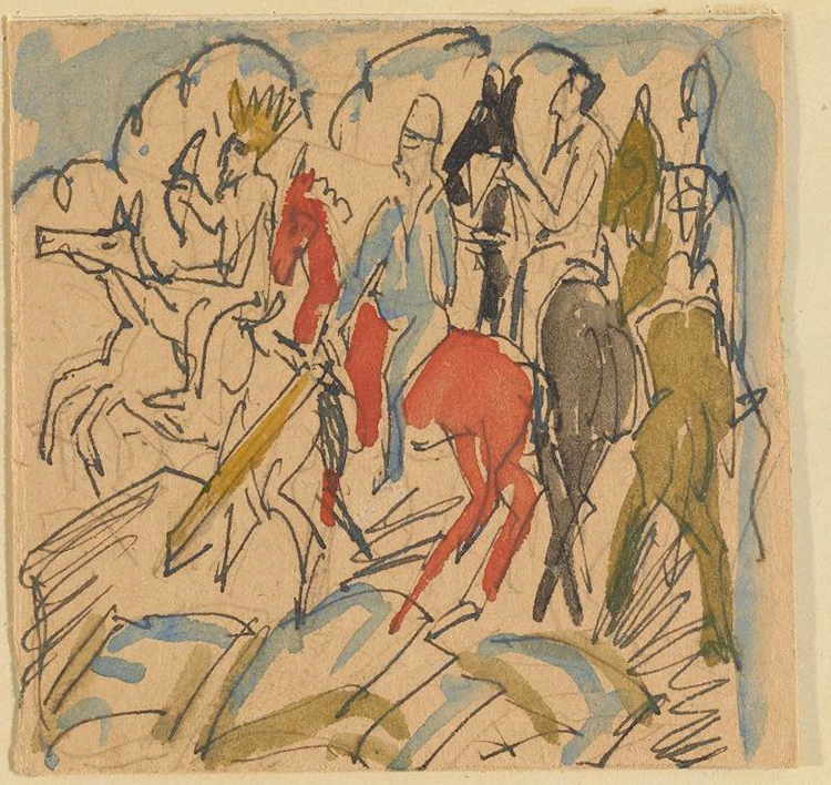 Scene from the Apocalypse (The Four Horsemen)   /  Kirchner