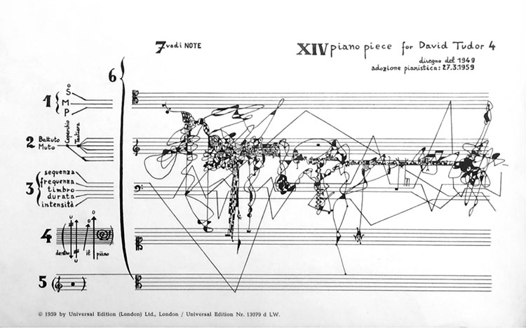 Score for Piano Piece for David Tudor, no. 4