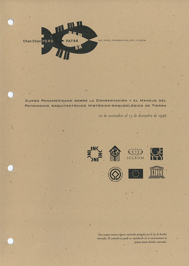 Cover of a Getty Conservation Institute workshop course packet