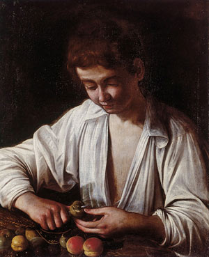 A Boy Peeling Fruit / Caravaggio